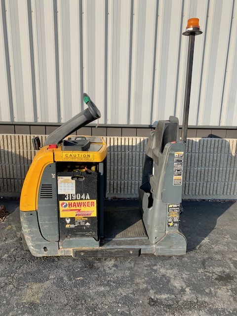 Side view of pre-owned Hawker forklift