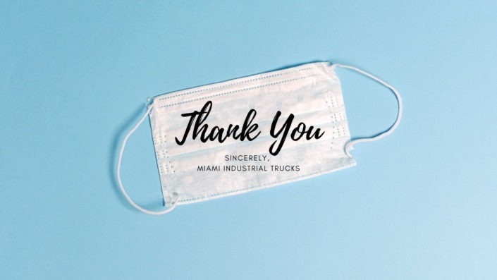 The Miami industries using mask to say thanks