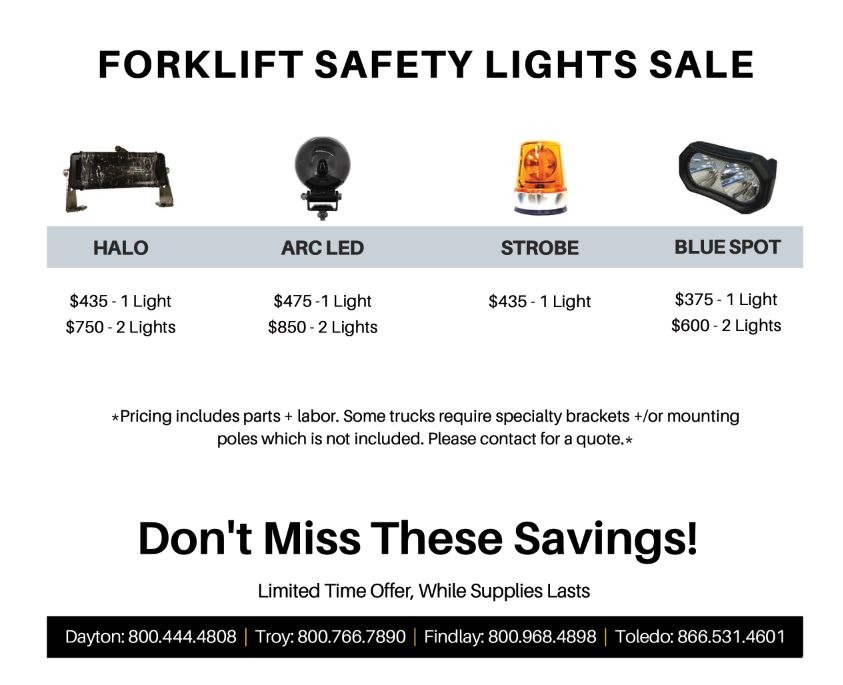 The poster of forklift safety light