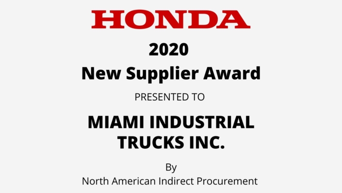 Honda’s 2020 New Supplier Award