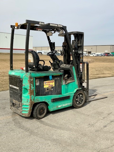 Green Mitsubishi forklift