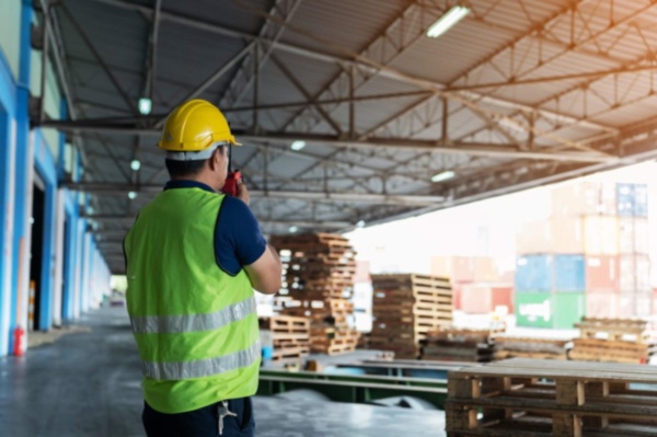 person-safety-vest A person in a yellow hard hat and safety vest at Miami Industrial Trucks in Ohio