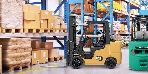 CAT and MIT Lift Truck partnership logo image